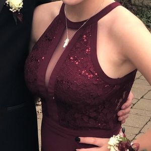 Maroon Prom Dress (long)